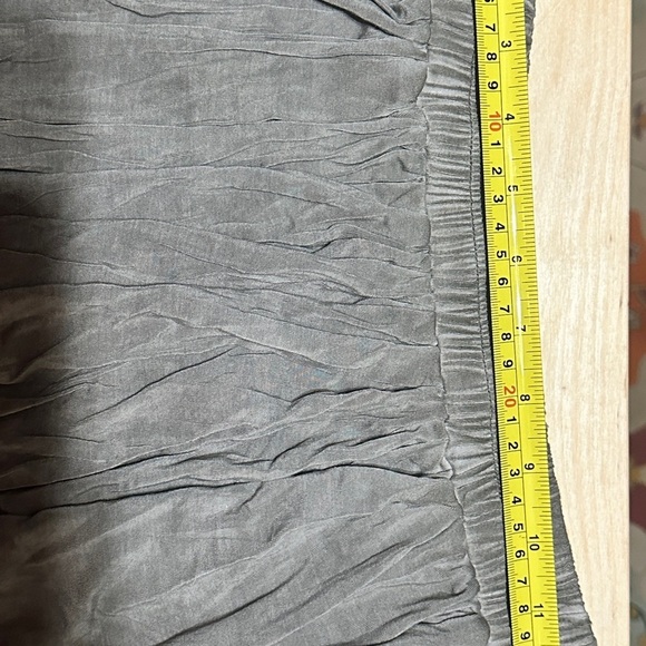 Dove Gray Pleated Mini Skirt Small Cottagecore Boho Coastal - Picture 5 of 10